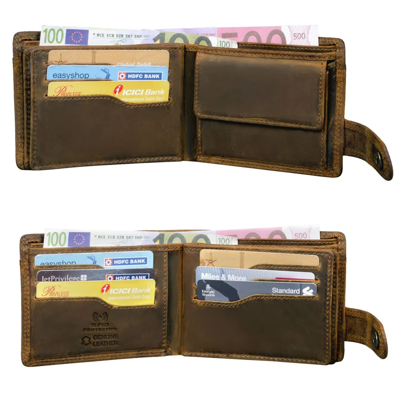 "Finley" Leder Geldbörse Herren RFID und NFC