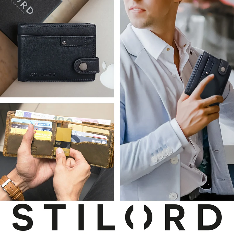 "Finley" Leder Geldbörse Herren RFID und NFC