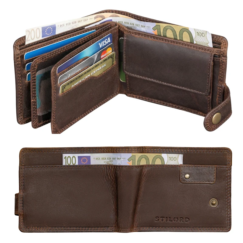"Finley" Leder Geldbörse Herren RFID und NFC