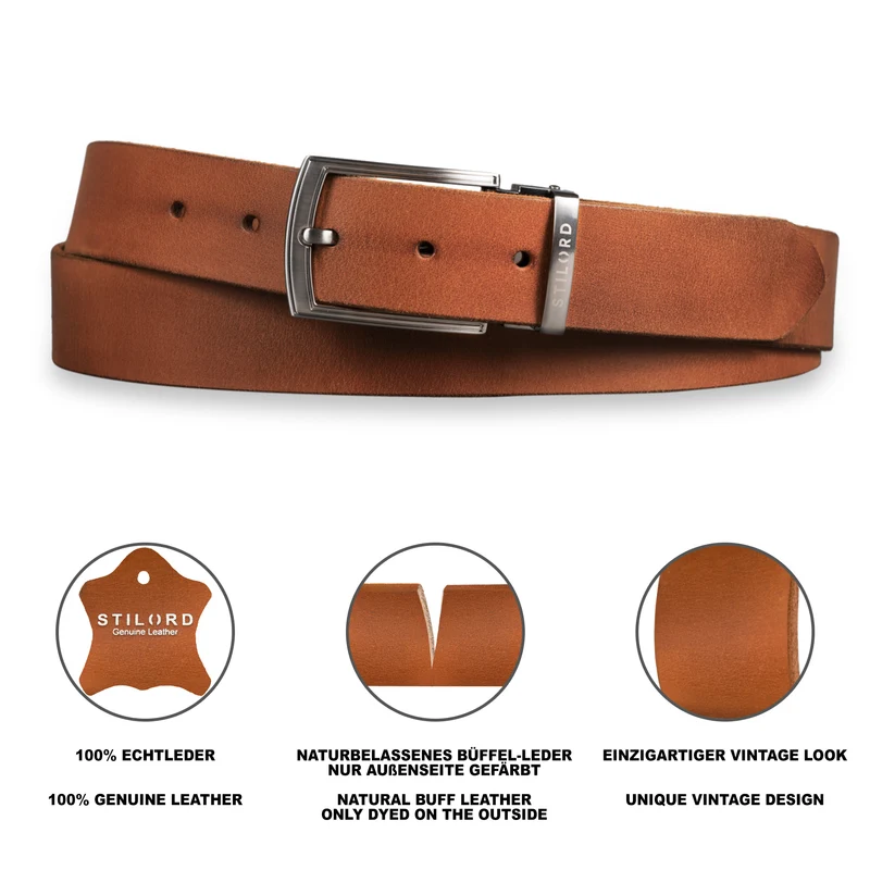 Ledergürtel Braun Herren Business