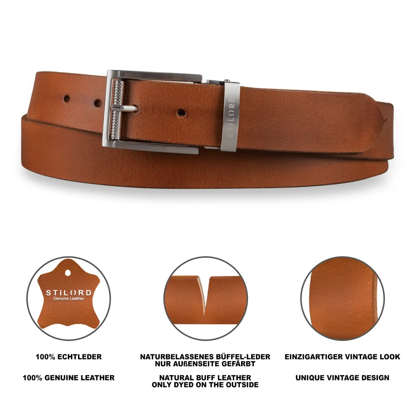 Ledergürtel Braun Herren Business
