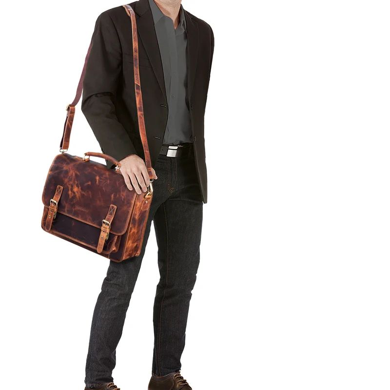 "James" Leder Business Aktentasche