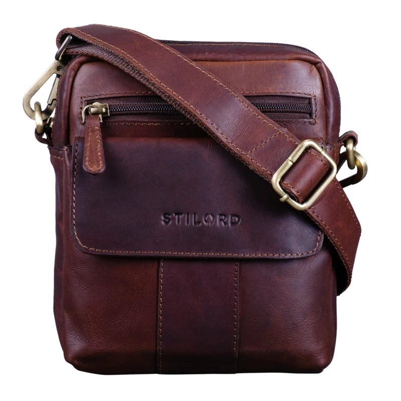 "Jerry" Kleine Ledertasche Männer Vintage
