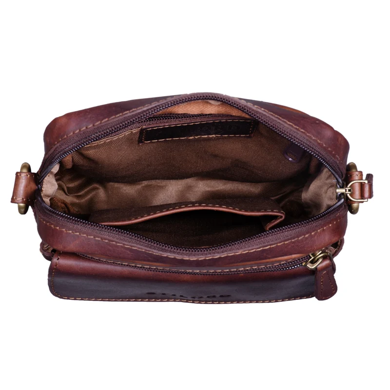 "Jerry" Kleine Ledertasche Männer Vintage