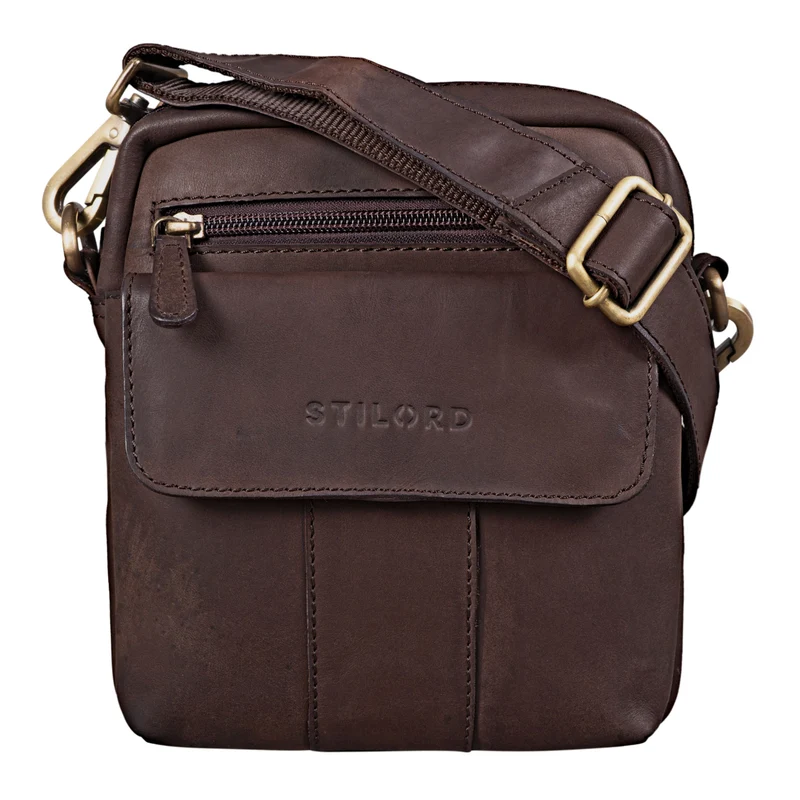 "Jerry" Kleine Ledertasche Männer Vintage