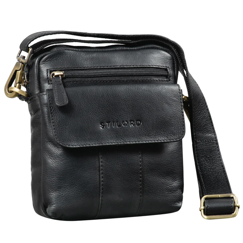 "Jerry" Kleine Ledertasche Männer Vintage