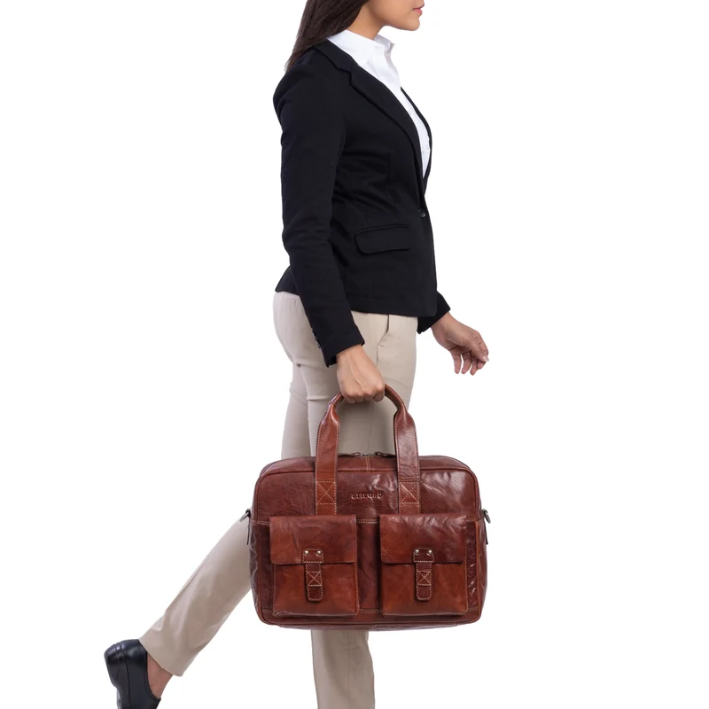 "Anouk" Vintage Umhängetasche Leder Gross