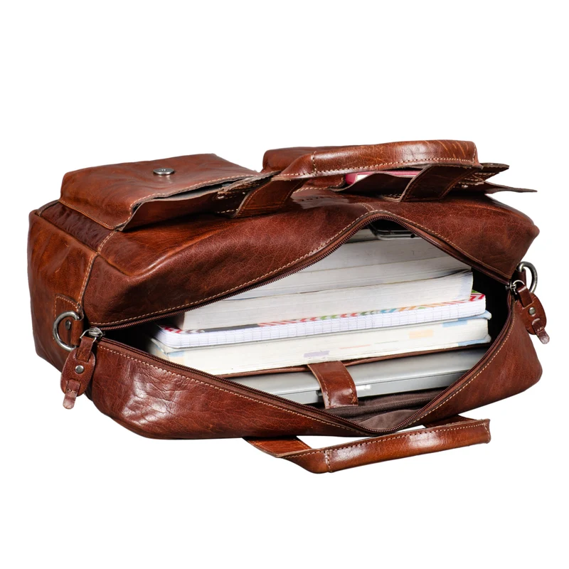 "Anouk" Vintage Umhängetasche Leder Gross