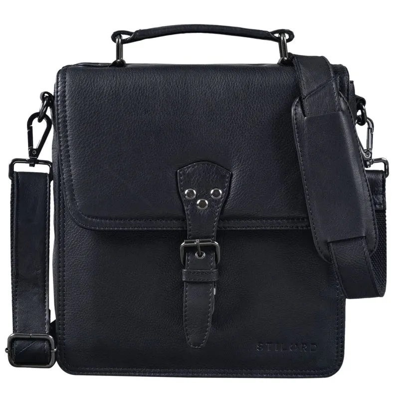 "Gregory" Herren Ledertasche Umhängetasche schwarz