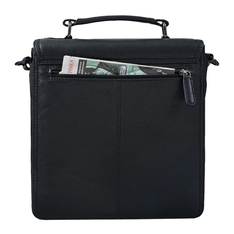 "Gregory" Herren Ledertasche Umhängetasche schwarz