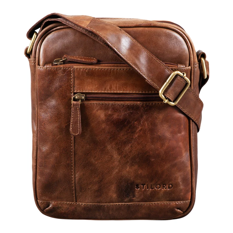 "Diego" Vintage Herrentasche Leder klein