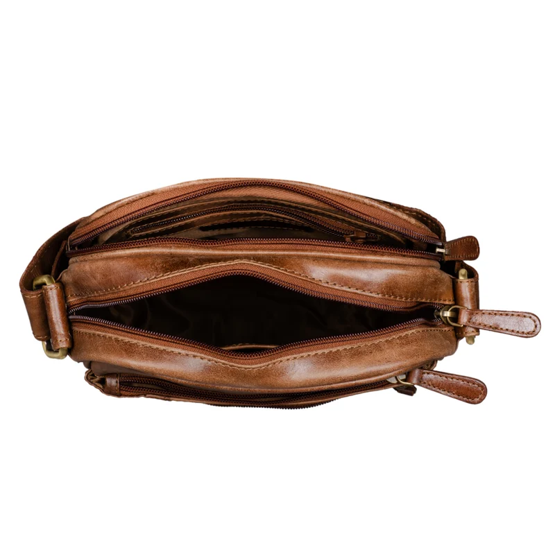 "Diego" Vintage Herrentasche Leder klein