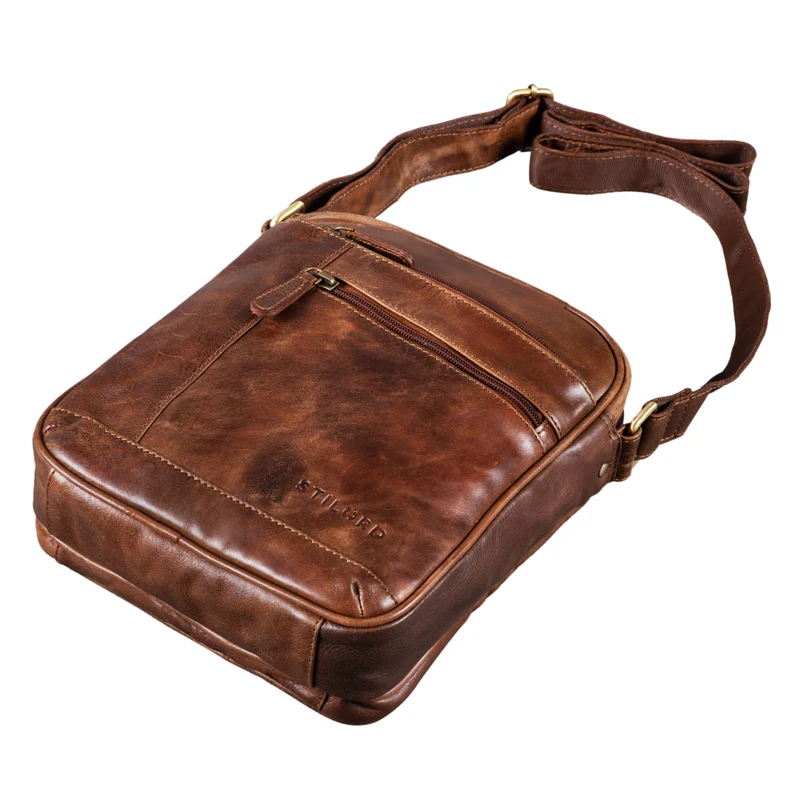 "Diego" Vintage Herrentasche Leder klein