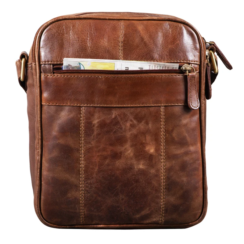 "Diego" Vintage Herrentasche Leder klein