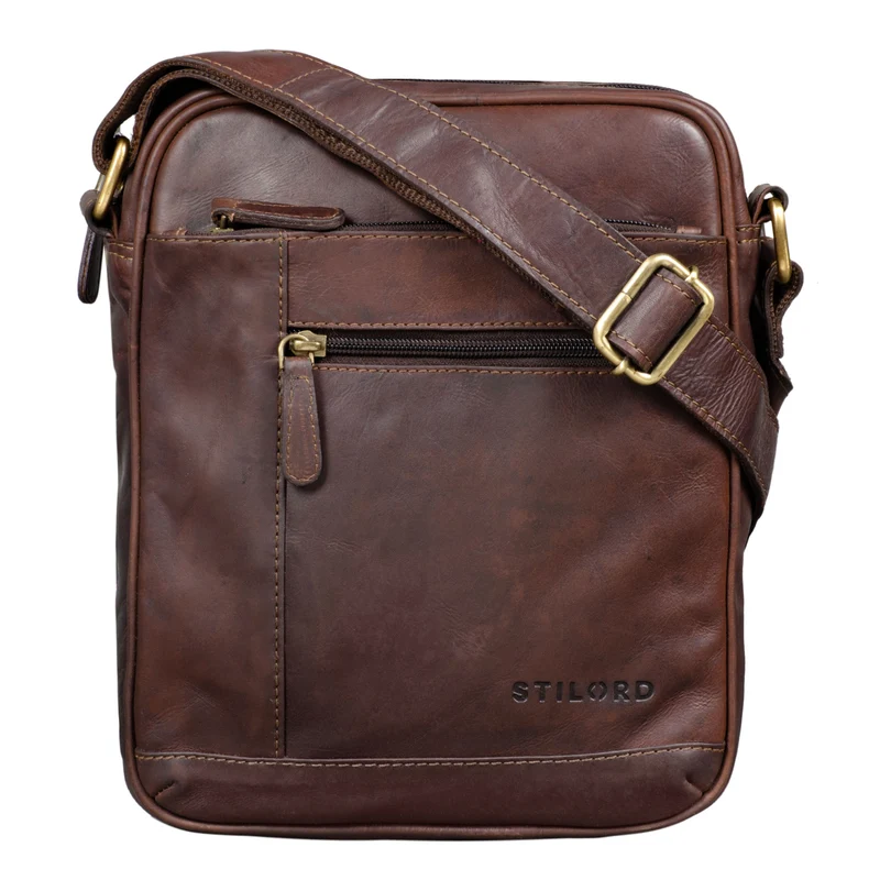 "Diego" Vintage Herrentasche Leder klein
