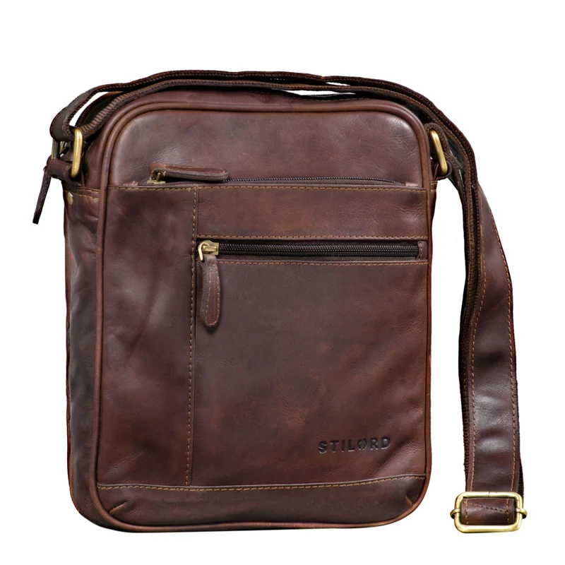 "Diego" Vintage Herrentasche Leder klein