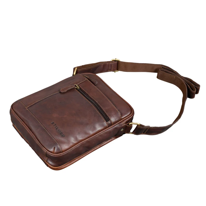 "Diego" Vintage Herrentasche Leder klein