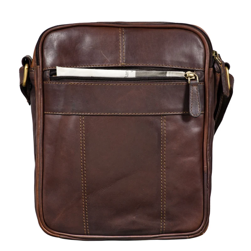 "Diego" Vintage Herrentasche Leder klein