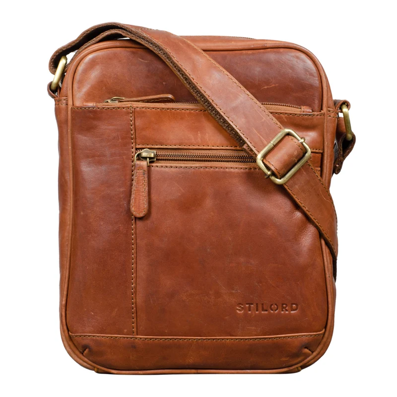 "Diego" Vintage Herrentasche Leder klein