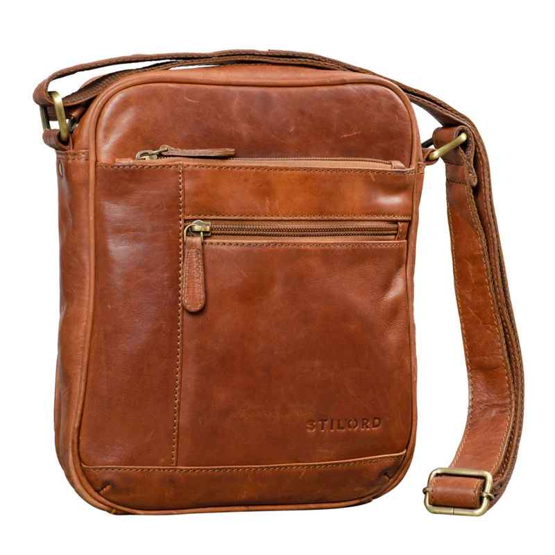 "Diego" Vintage Herrentasche Leder klein