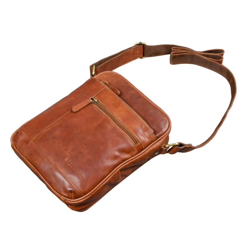 "Diego" Vintage Herrentasche Leder klein