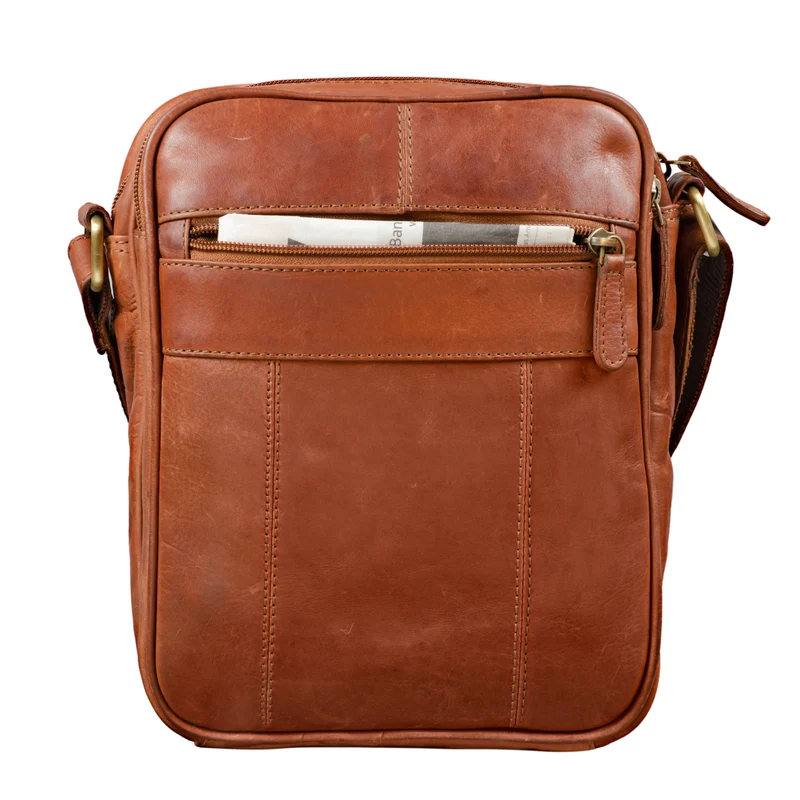 "Diego" Vintage Herrentasche Leder klein
