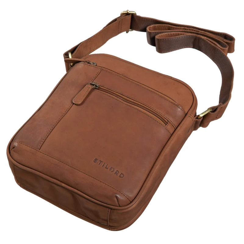 "Diego" Vintage Herrentasche Leder klein