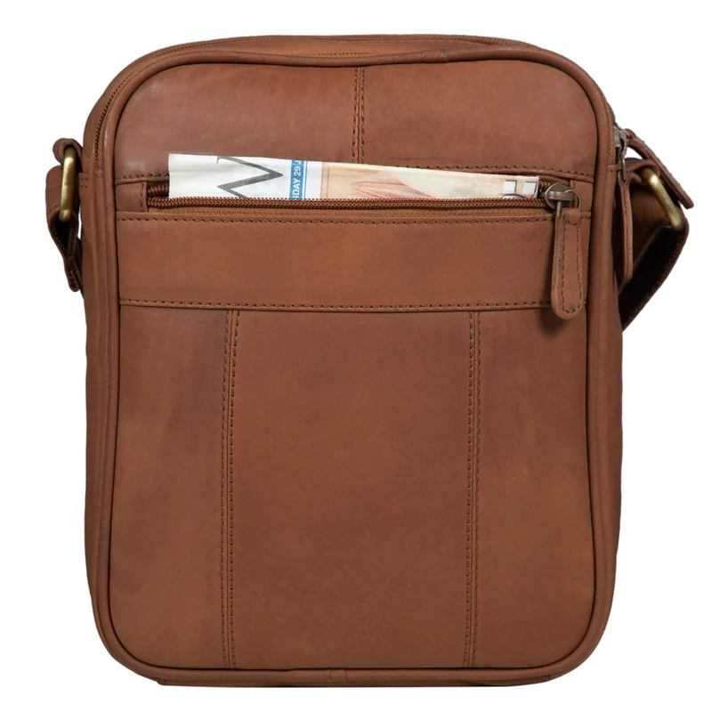 "Diego" Vintage Herrentasche Leder klein