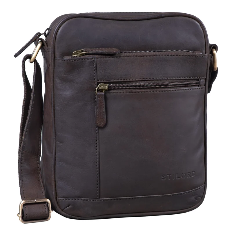 "Diego" Vintage Herrentasche Leder klein