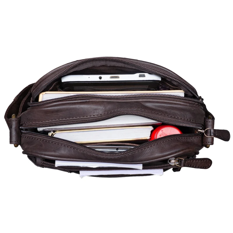 "Diego" Vintage Herrentasche Leder klein