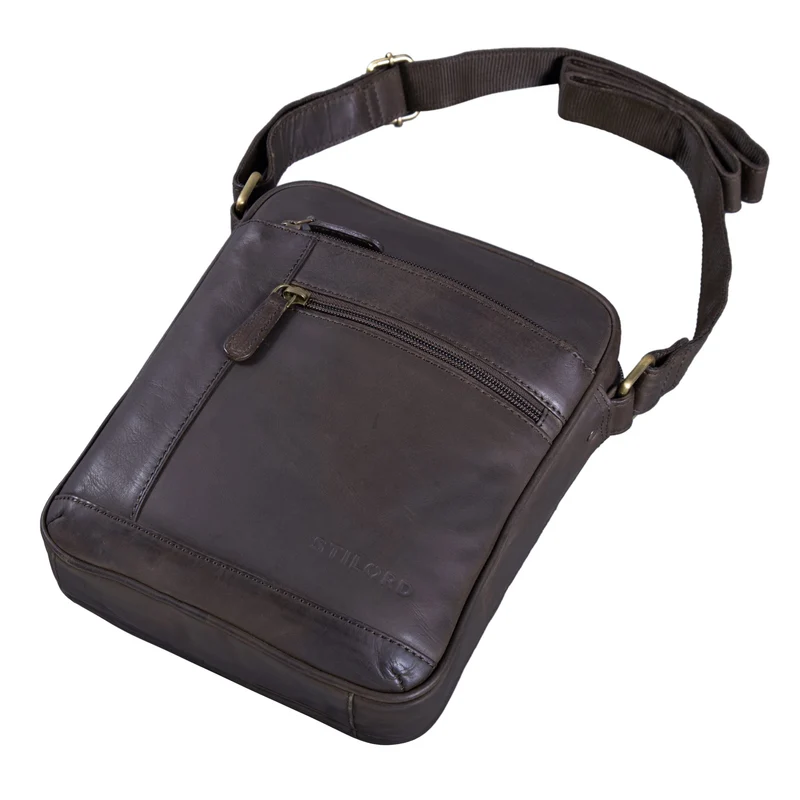 "Diego" Vintage Herrentasche Leder klein