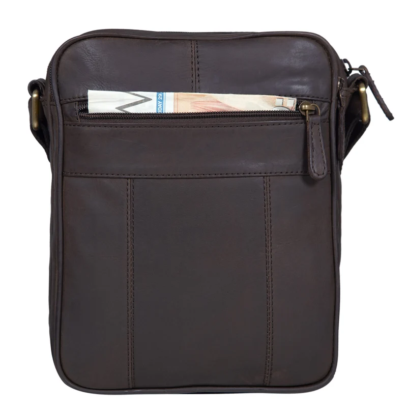 "Diego" Vintage Herrentasche Leder klein