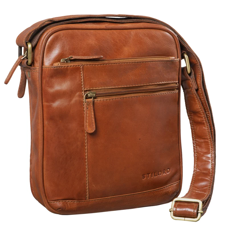 "Diego" Vintage Herrentasche Leder klein