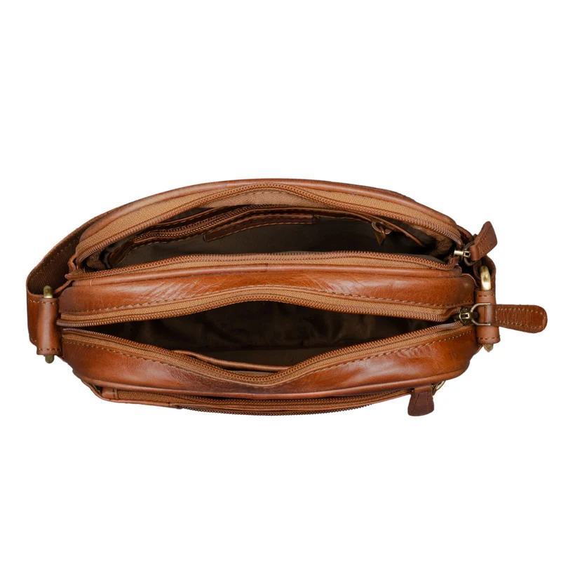 "Diego" Vintage Herrentasche Leder klein