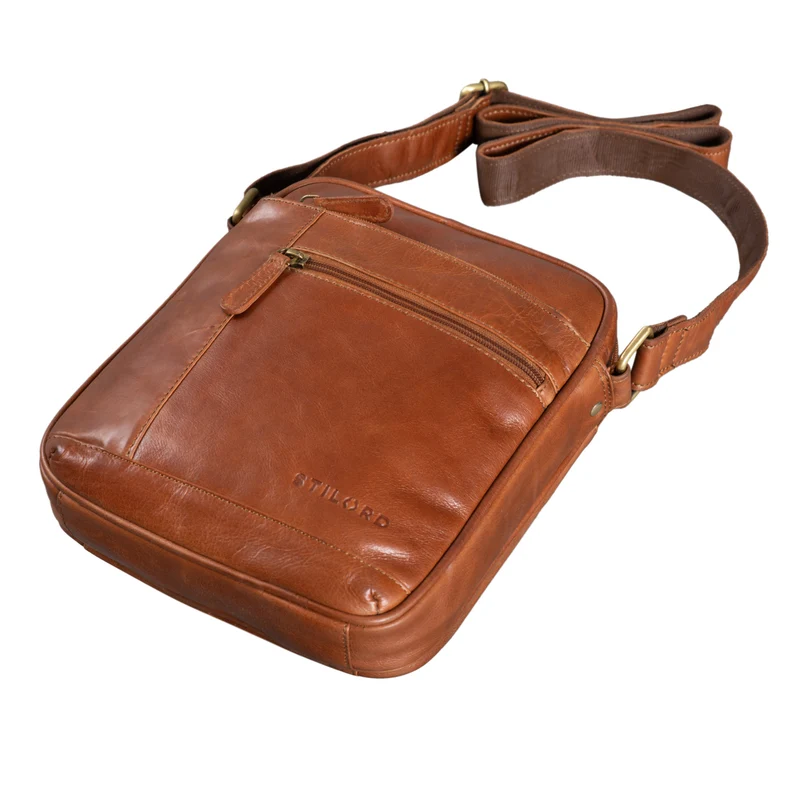 "Diego" Vintage Herrentasche Leder klein