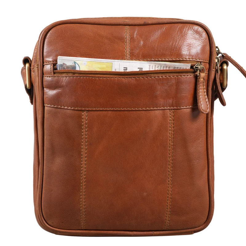 "Diego" Vintage Herrentasche Leder klein