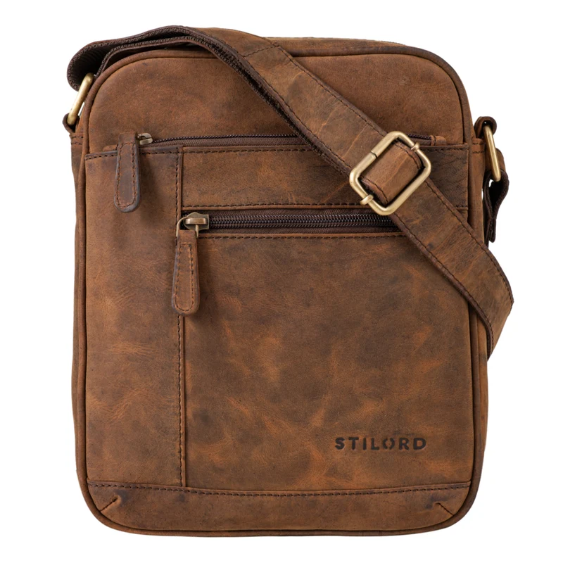 "Diego" Vintage Herrentasche Leder klein