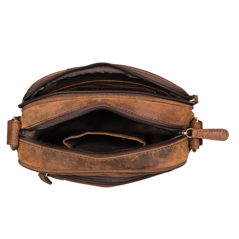 "Diego" Vintage Herrentasche Leder klein