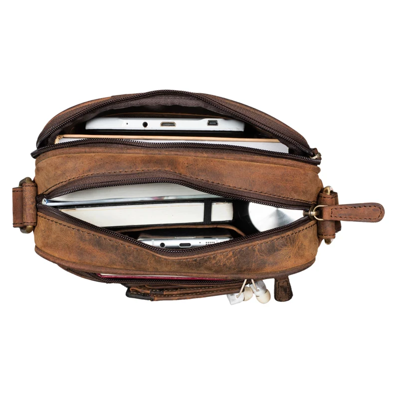 "Diego" Vintage Herrentasche Leder klein