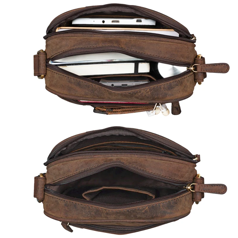 "Diego" Vintage Herrentasche Leder klein