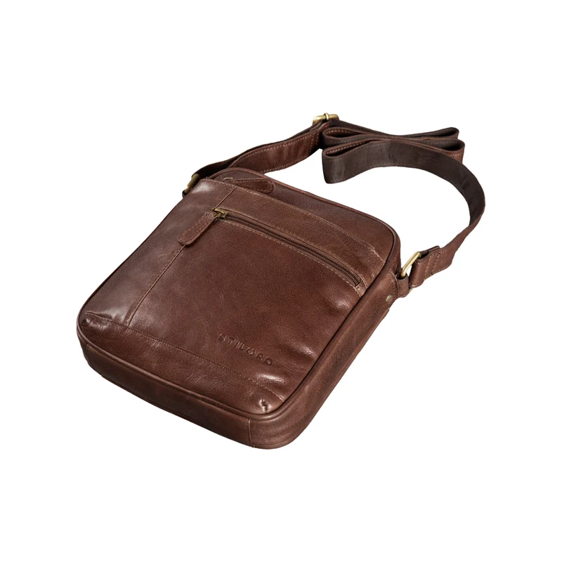 "Diego" Vintage Herrentasche Leder klein