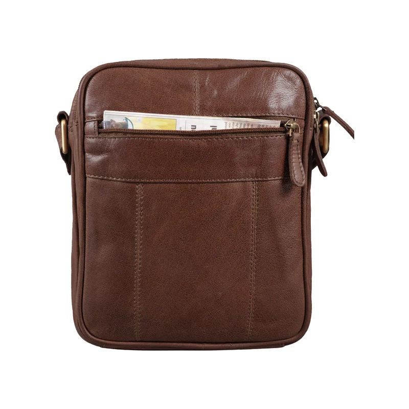 "Diego" Vintage Herrentasche Leder klein