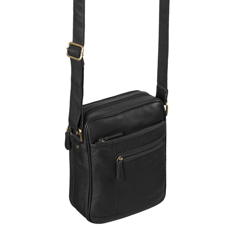 "Diego" Vintage Herrentasche Leder klein