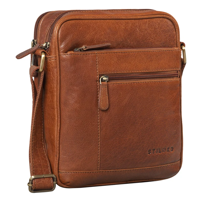 "Diego" Vintage Herrentasche Leder klein