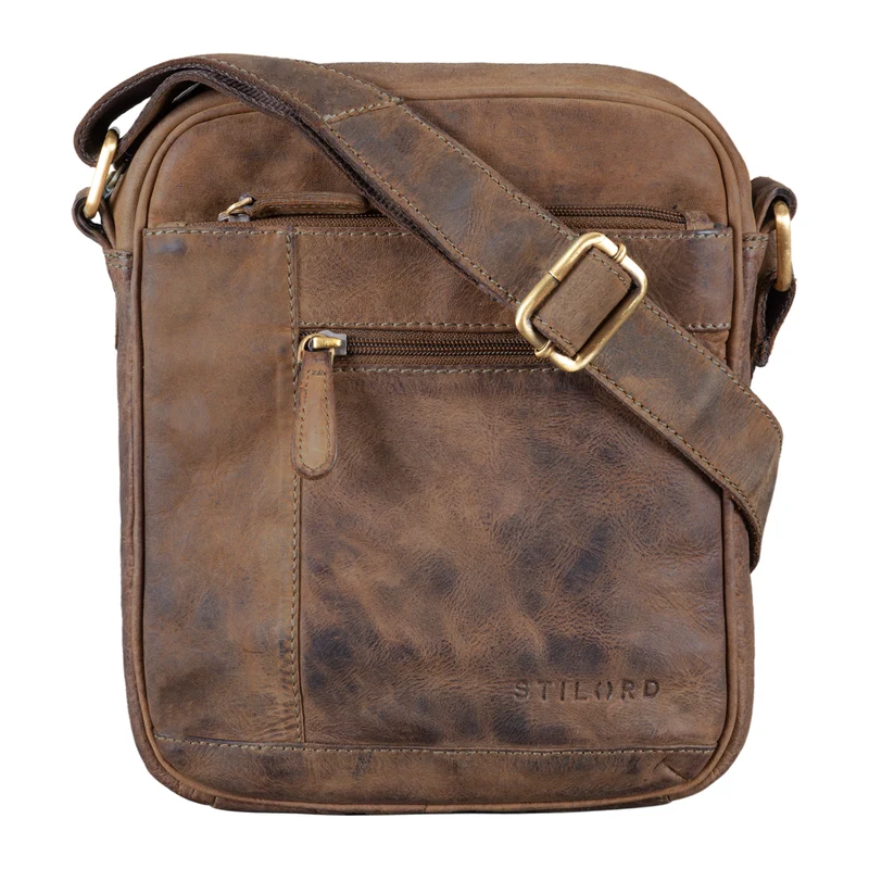 "Diego" Vintage Herrentasche Leder klein