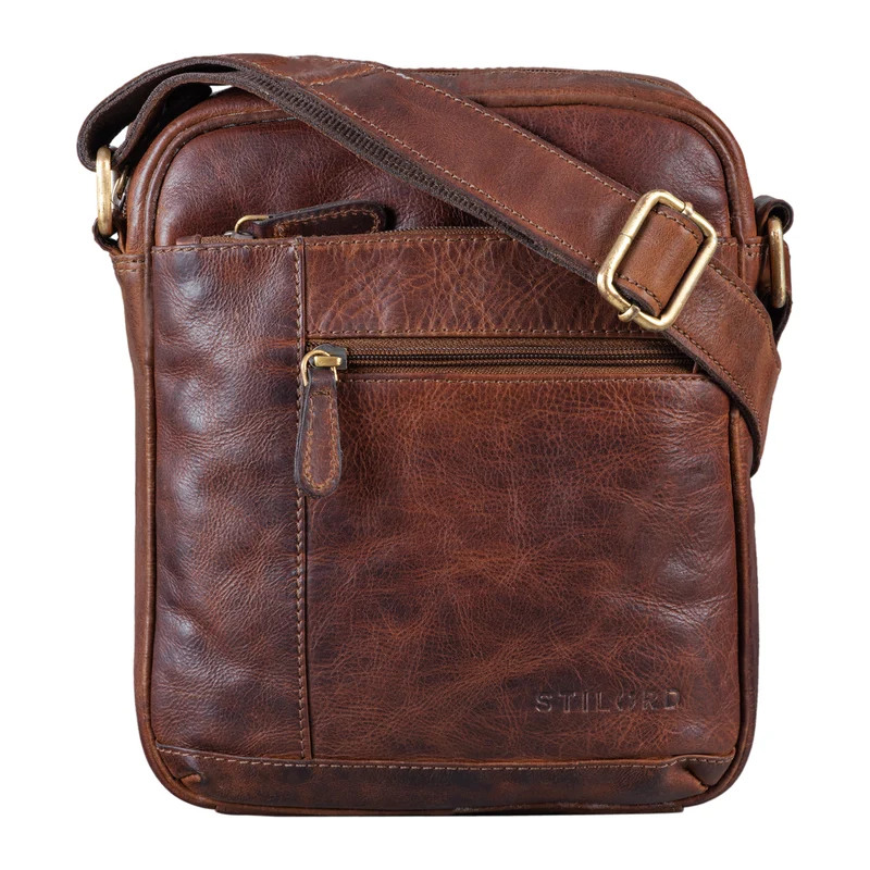 "Diego" Vintage Herrentasche Leder klein