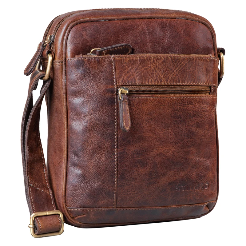 "Diego" Vintage Herrentasche Leder klein