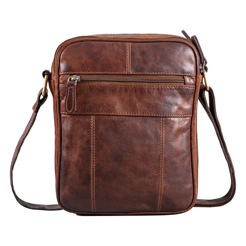 "Diego" Vintage Herrentasche Leder klein