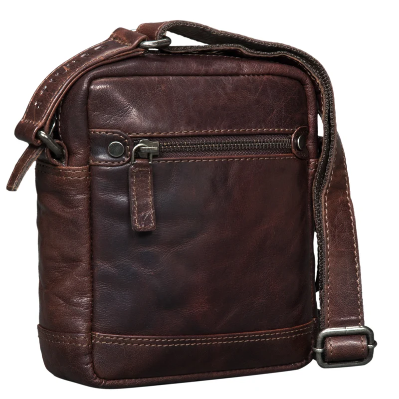 "Pepe" Vintage Schultertasche Herren Leder klein