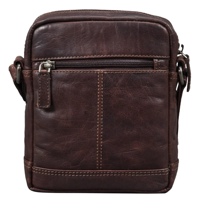 "Pepe" Vintage Schultertasche Herren Leder klein